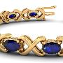 Heated Eye Clean Natural blue Sapphire bracelets 