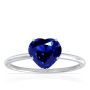 Prong setting 1.7mm blue sapphire engagement rings