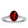 0.18 carats Natural Ruby Oval Ring