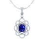 0.48 carat blue sapphire pendant for sale 