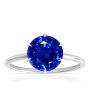 14K Yellow gold blue sapphire solitaire ring 