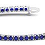 62 Round Prong Set Blue Sapphire Bracelet