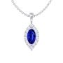 0.56 carats Natural Blue Sapphire Marquise pendant