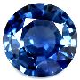 Intense blue round cut sapphire