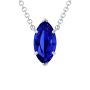 Beautiful 0.85ct. marquise shape blue sapphire pendant