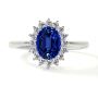 Princess Diana Replica Oval Untreated Blue Sapphire Ring