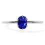 Natural Blue Sapphire Cushion Sapphire Solitaire Ring