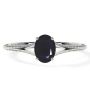 0.65 Carat oval shape blue sapphire ring 