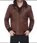 Dark Brown Leather Jacket Mens on Sale