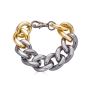 Two Tone Twisted Gold and Silver Chain Bracelet | JaJaara