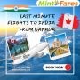 Book Last Minute Flights to India from Canada