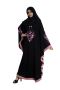 Modest City Self-Design Black 3 Flower Lycra Abaya or Burqa