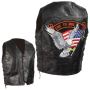 Grain Leather Biker Vest 3X - NSEW Fashion