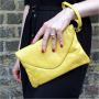 YELLOW CLUTCH BAG NOW AT £39.00 - GENUINE LEATHER - ODILYNCH
