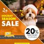 Holiday Season Sale: 20% Off On All Pet Products + Free Deli