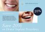 Offers a 20% discount on dental implant procedures
