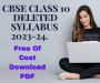 CBSE Class 10 deleted Syllabus