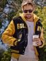 Ryan Gosling Fall Guy Black and Yellow Varsity Jacket
