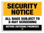 X-Ray In Use Sign – Security Detection