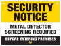 Metal Detector In Use Sign – Security Detection