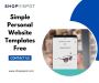 Simple Personal Website Templates Free | Shopespot