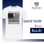 Patriotic "Proud to Be an American" T-Shirt from PrezzTees