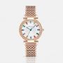 White Dial Studded Gold Analog Watch