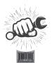 Gear Up with our Wrench in Hand Sticker: A Must-Have for Eve