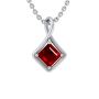 Square Ruby Twist Solitaire Necklace (0.40cts.)
