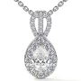 Classic 0.31 Carat Pear Cut Diamond Pendant Necklace