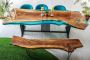 Live Edge Wood Table With Epoxy | Thefurnestry.com