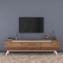 Home Canvas Free Standing TV Unite for Living Room Walnut