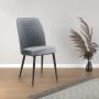 Explore Tufi Dining Chairs with Meta Set of 4 Steel Grey