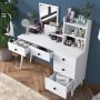 Modern Design Mirrored Makeup Dressing Table | Home Canvas
