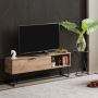Modern Zen TV Stand with Storage Shelf - The Home Canvas