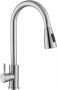 kitchen faucet with pull down sprayer brushed nickel