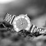 ORSGA GRACIE White Studded Dial Silver Watch