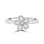 VIVAAN Chamomile Flower Ring: Rose Cut Diamond Elegance