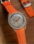 Vibrant Orange Rubber Watch Straps at Wristbuddys