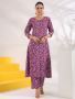 Pure cotton kurta pant sets for women online - yufta
