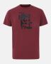 Maroon Printed Cotton T-Shirt at cheap price