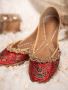 Buy Karwa Chauth Special Jutti & Red Dress at 5 Elements!