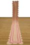 Natural scalloped runner rug Pink runner rug Handmade jute r