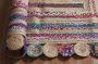 Natural scalloped rug Handmade cotton jute rug Scalloped jut