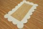 Hand Woven Scalloped White Jute Rug Scallop Natural Beige Ju