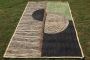 Block Printed Kilim Jute Woven Area Rug Bohemian Jute Rug In