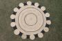 Natural hand-braided jute rug Round area rug Black beige jut