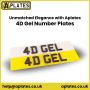 Unmatched Elegance with Aplates' 4D Gel Number Plates