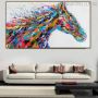 Buy Multi Colour Horse Face Canvas Painting For Wall Decor B
