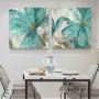 Buy Classic Teal Flowers Artwork For Office Wall Decor